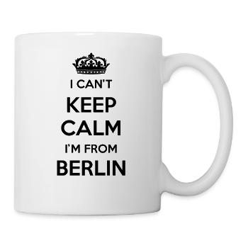 Je ne peux pas rester calme, je viens de Berlin - Mug blanc - blanc - Droite
