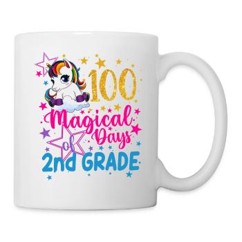 100 magische Tage des Einhorns der 2. Klasse - Tasse - Weiß - Rechts