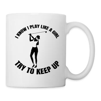 Golf Club Golf Balle Golf Filles Golfeuse - Mug blanc - blanc - Droite