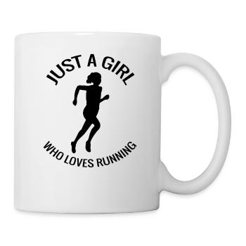 jogger running cardio training fit jogging race - Mug - white - Right