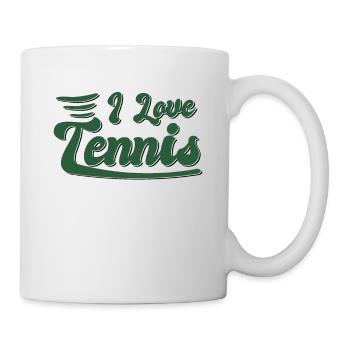 Ich liebe Tennis - Tasse - Weiß - Rechts