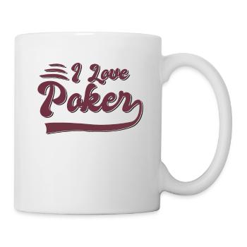 I love poker - Mug - white - Right