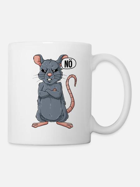 Ratte Nö - Tasse - Weiß