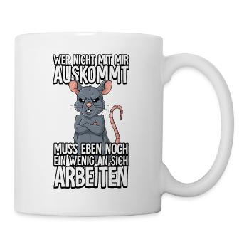 Ratte Wer Nicht Mit Mir Auskommt - Tasse - Weiß - Rechts