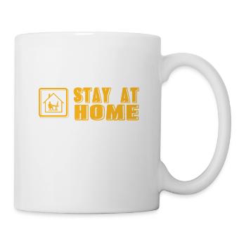 Coffee Stay At Home Sleep Repeat Funny Working DAD - Mug - white - Right