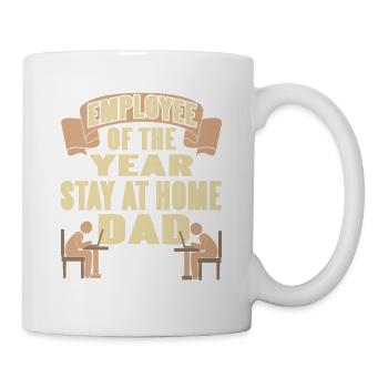 Employee Of The Year Stay At Home DAD Retro Funny - Mug - white - Right