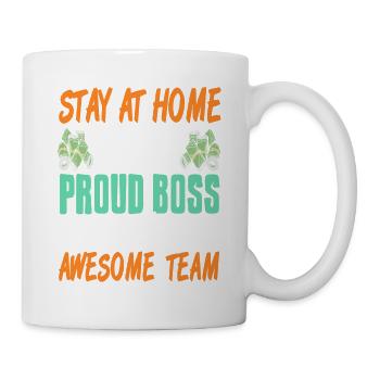 Restez à la maison DAD Fier Boss De Freaking Awesome - Mug blanc - blanc - Droite