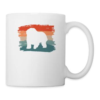 Vintage Retro Old English Sheepdog Dog Lover - Mug blanc - blanc - Droite