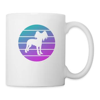 Retro Papillon Hundeliebhaber - Tasse - Weiß - Rechts