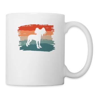 Vintage Retro Papillon Dog Lover - Mug - white - Right