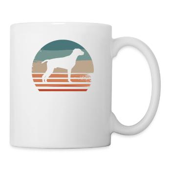 Vintage Retro Pointer Hund GSP Liebhaber - Tasse - Weiß - Rechts