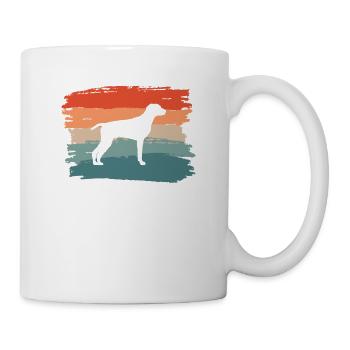 Vintage Retro Pointer Hund GSP Liebhaber - Tasse - Weiß - Rechts
