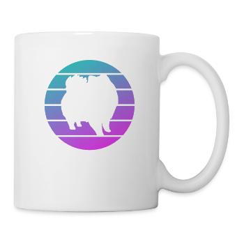 Retro Pommern Hundeliebhaber - Tasse - Weiß - Rechts