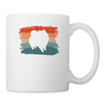 Vintage Retro Pommern Hundeliebhaber - Tasse - Weiß - Rechts