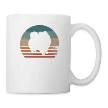 Vintage Retro Pommern Hundeliebhaber - Tasse - Weiß - Rechts