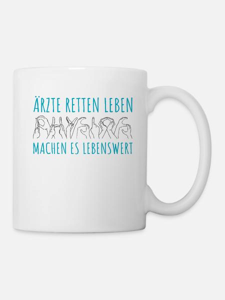 Physio Therapie Lebenswert Physiotherapeut - Tasse - Weiß