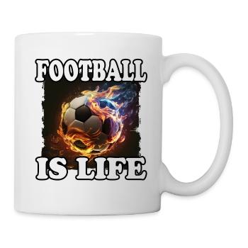 Football Is Life Football Fire Flames - Mug - white - Right
