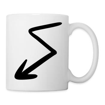 Arrow drawing sketch black - Mug - white - Right