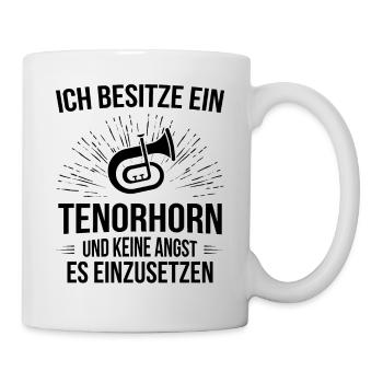 Tenorhorn Tenorhornspieler Tenorhornist - Tasse - Weiß - Rechts