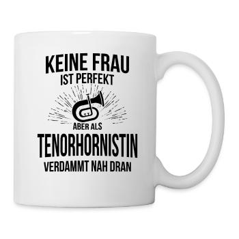 Tenorhorn Tenorhornspieler Tenorhornist - Tasse - Weiß - Rechts