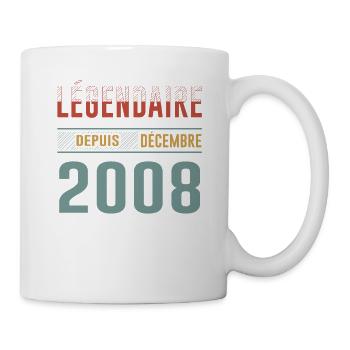 Légendaire Depuis Décembre 2008 Anniversaire - Mug blanc - blanc - Droite