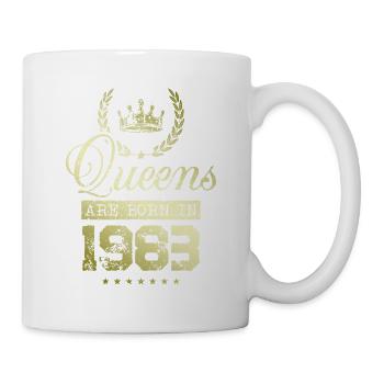 Queens born in 1983 - Tasse - Weiß - Rechts
