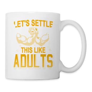 Let's Settle This Like Adults Retro Arm Wrestling - Mug - white - Right