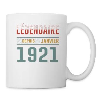 Légendaire Depuis Janvier 1921 Anniversaire - Mug blanc - blanc - Droite
