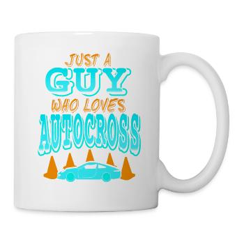 Just A Guy Who Loves Autocross Retro Driver - Mug - white - Right