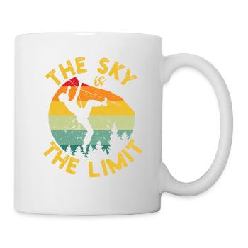 The sky is the limit Retro Rock Climbing - Mug - white - Right