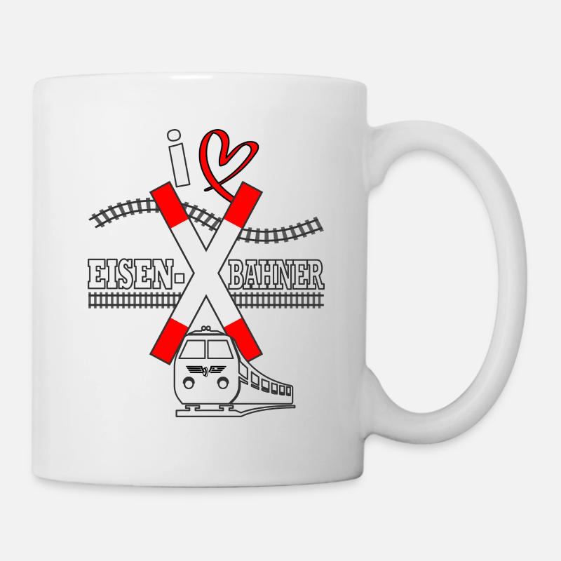 j’aime Chemin de fer miniature - Mug blanc - blanc