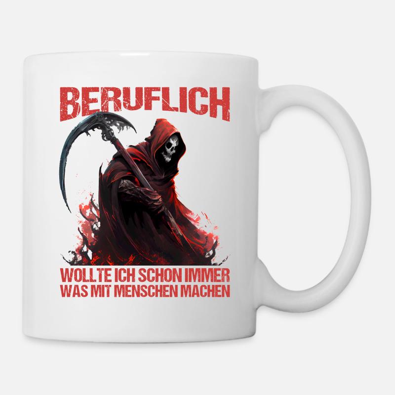 Beruflich schon immer was mit Menschen machen - Tasse - Weiß