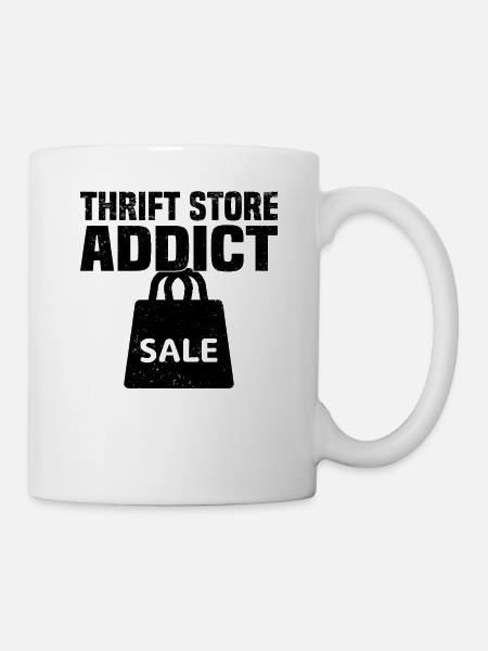 Secondhandladen Secondhand Öko Hipster Gebraucht - Tasse - Weiß
