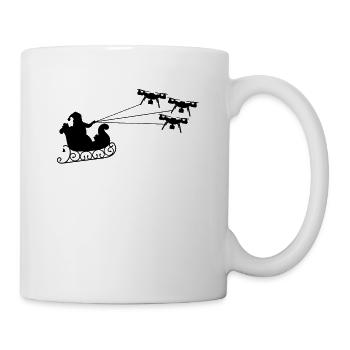 Drôle de pilote de drone du Père Noël - Mug blanc - blanc - Droite
