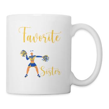 My favorite cheerleader is my sister - Mug - white - Right