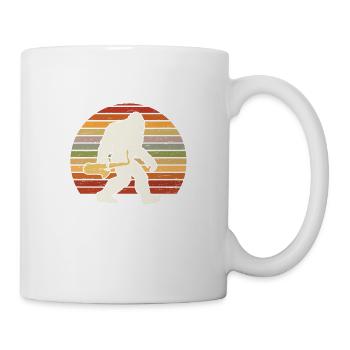 Saxophon Bigfoot Sasquatch Musiker Jazzmusik - Tasse - Weiß - Rechts