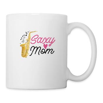 Saxy Mom Saxophon Jazzmusiker Saxophon - Tasse - Weiß - Rechts