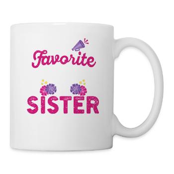 Mein Lieblings-Cheerleader ist meine Schwester - Tasse - Weiß - Rechts