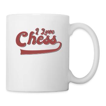 Ich liebe Schach - Tasse - Weiß - Rechts