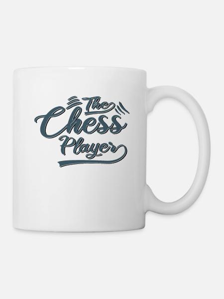 Der Schach Spieler - Tasse - Weiß