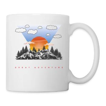 Mountain great adventure - Wander Hiking Design - Mug - white - Right