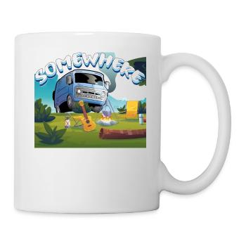 Somewhere is camping time - Tasse - Weiß - Rechts