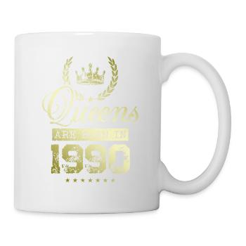 Queens born in 1990 - Tasse - Weiß - Rechts