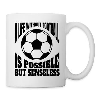 Fußballtrainer Fußballer Fußballspieler Fußball - Tasse - Weiß - Rechts