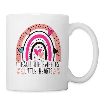 I Teach The Sweetest Hearts Rainbow Teacher - Mug - white - Right