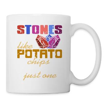 Stones Are Like Potato Chips Retro Funny Collector - Mug - white - Right
