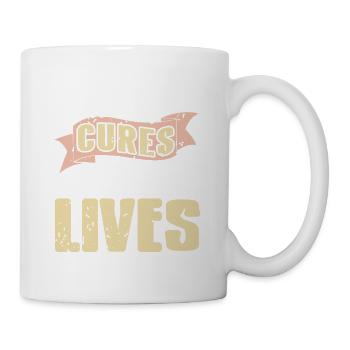 Trouver des remèdes Sauver des vies Conceptions caritatives rétro - Mug blanc - blanc - Droite