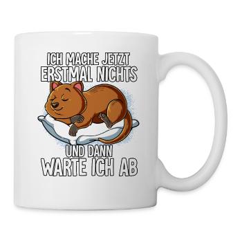 Langschläfer Quokka Müde Schlaf - Tasse - Weiß - Rechts