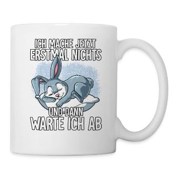 Langschläfer Hase Müde Schlaf - Tasse - Weiß - Rechts