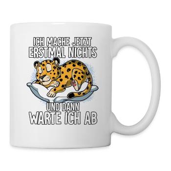 Langschläfer Leopard Müde Schlaf - Tasse - Weiß - Rechts